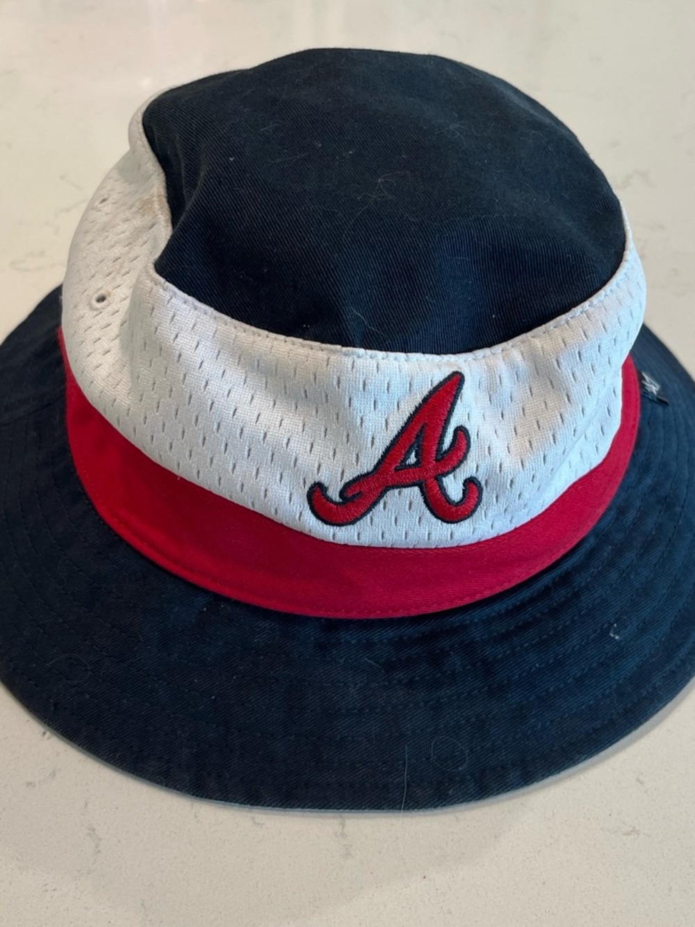 Atlanta Braves Kids Bucket Hat - Navy, White & Red
